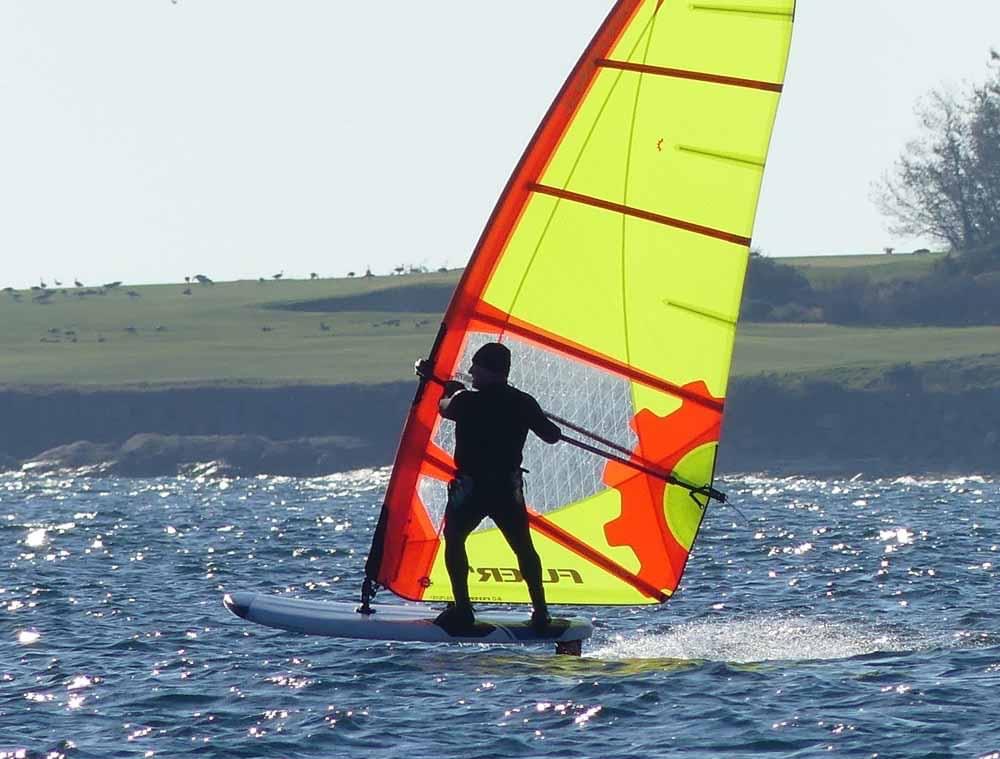 Foiling off Victoria Golf Course on a 6.0m Flyer FR
