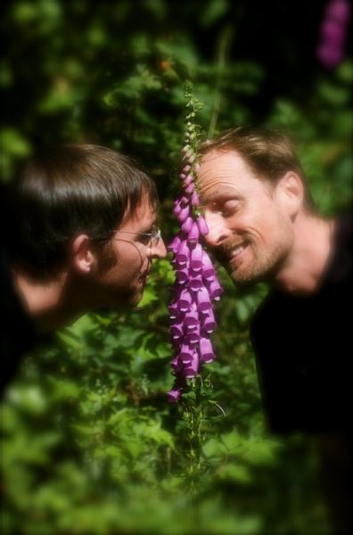 Mark and Dave, our cover models for Sensitive Modern New-Age Man Magazine
