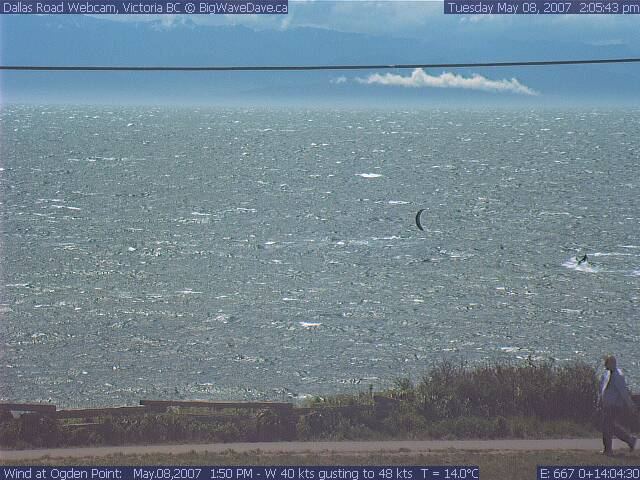 Super Dave comforable in nearly 50 knots!
