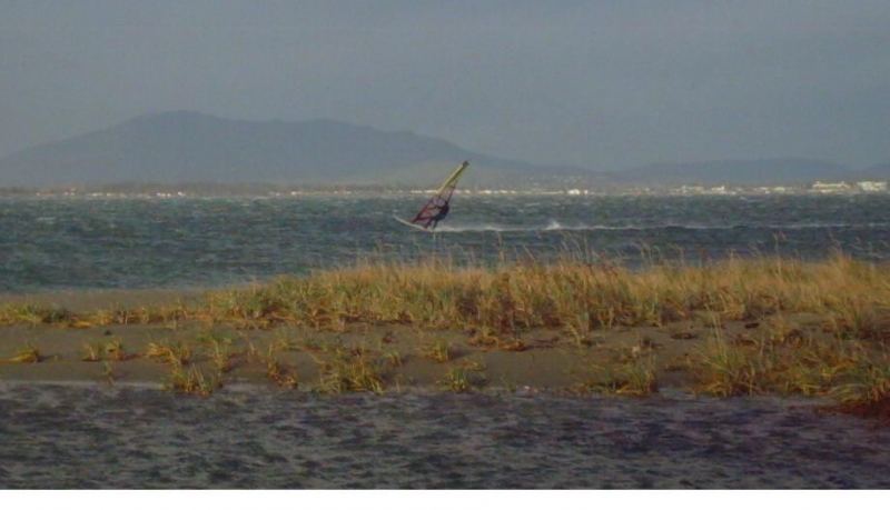 Tom tailwalking in 40 knot+ gust on a 3.8
