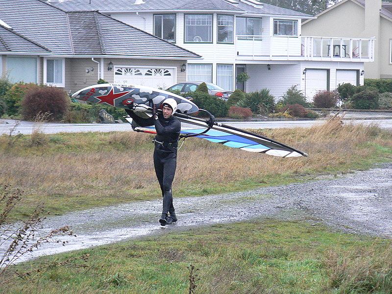 WD does the walk of shame after the wind died
