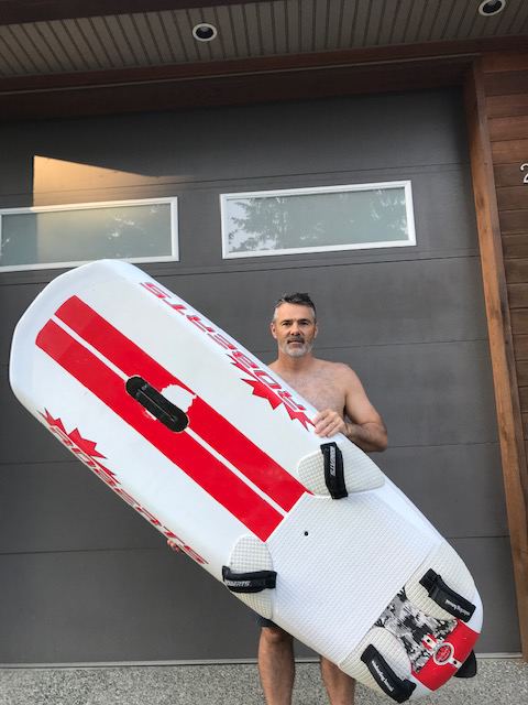 FranKenFoil
DaveM applied his skills to get me an awesome looking tuttle foil board for the season.  Can't wait to try it out!  6'6'' or so and super light.
