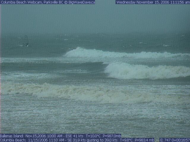 Sailor braving the storm, November 15, 2006
