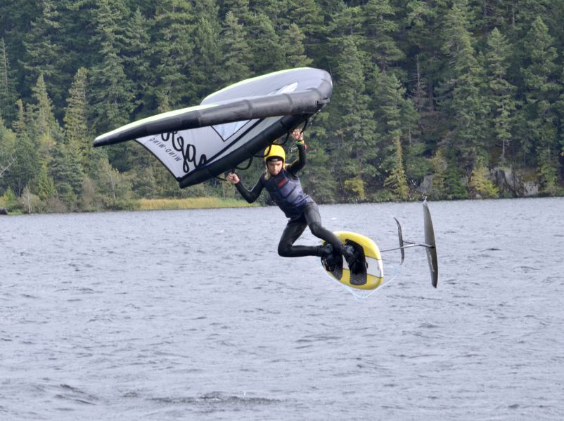 Wingsurfing Alta Lake Whistler, Pepes new passion
